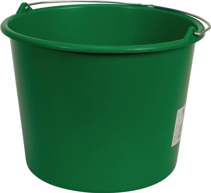 Baueimer GRIPLINE-L 12l Knopfbügel grau