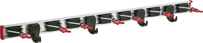 Geräteh.L.Führungssch.1000mm Hak.4 Halter7 Alu.