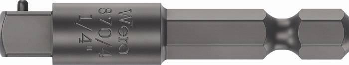 Adapter 870/4 Antriebssechskant 1/4 Zoll Abtriebs-4-KT.1/4 Zoll L.50mm WERA