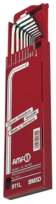 Winkelschraubendrehersatz 911L-BM8D 8-tlg.Schiebekassette SW 2-10mm