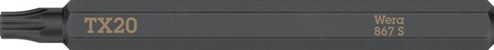 Bit 867 S TORX 20x70mm 1/4 Zoll TORX 20x70mm L.70mm WERA
