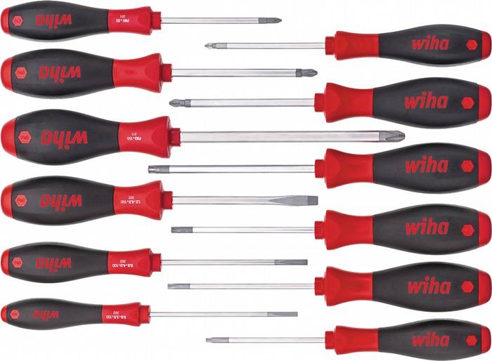 Schraubendrehersatz 302 H12 12-tlg.Schlitz/PH/PZD/TX Mehrkomponentengriffen