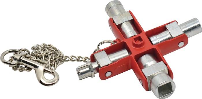 Schaltschrankschlüssel SuBMaster 9 in 1 14 Funktionen m.Karab.h.an Kette