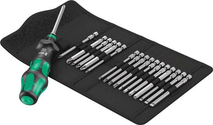 Bitsortiment KK Turbo 1 19-tlg.Schlitz/PH/PZD/TORX®/6Kt.WERA