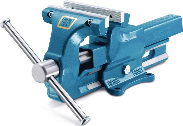 Parallelschraubstock HEUER Front Backen-B.120mm Spann-W.150mm auswechselb.Backen