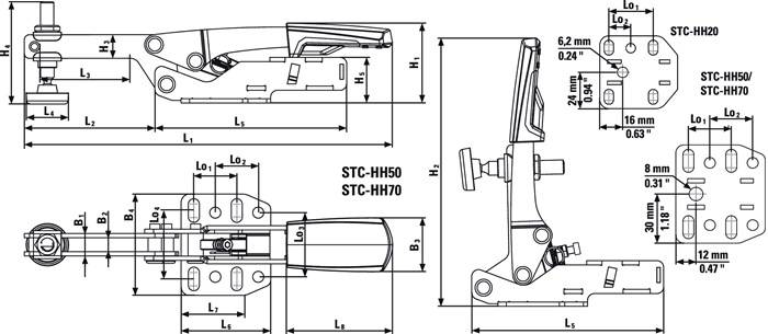 Waagrechtspanner STC-HH20 Gr.20 waagrechte Grundpl.BESSEY