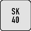 Flächenspannfutter DIN 69871AD Weldon Spann-D.16mm SK40 A.-L.63mm TECWERK