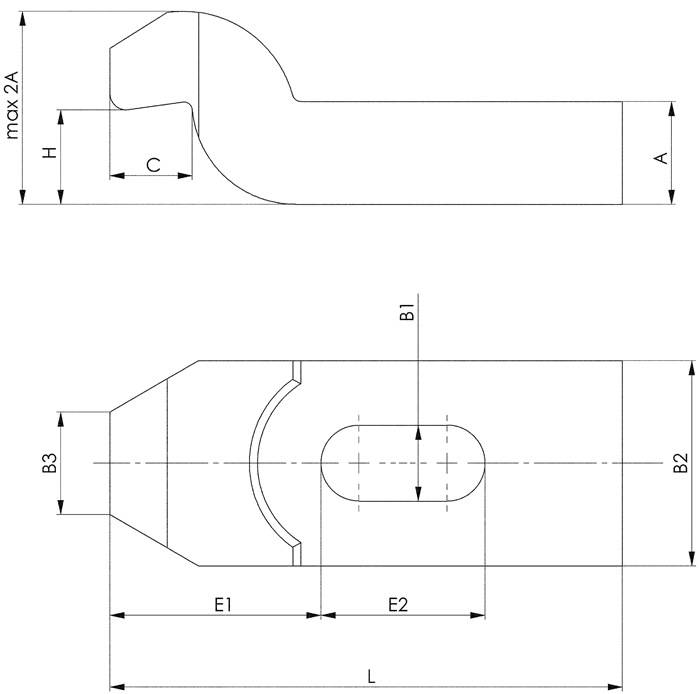 Spanneisen DIN 6316 f.T-Nut 10mm L.100mm AMF