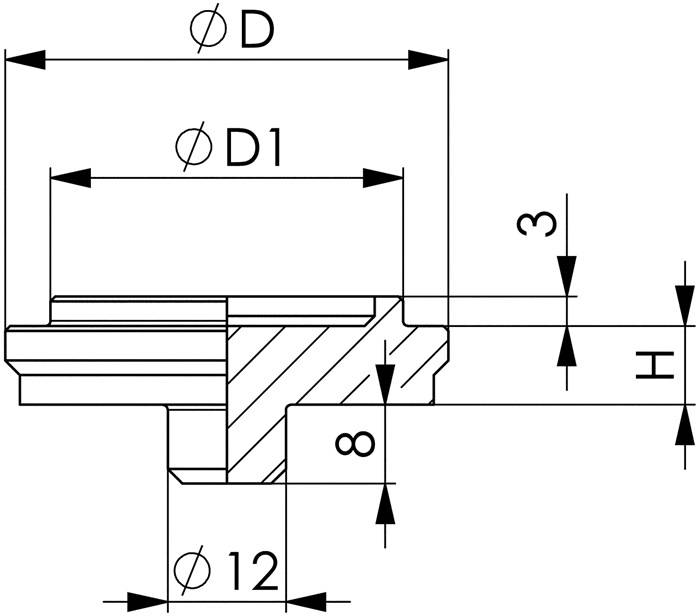 Schraubbockaufsatz Nr.6442 Einsteckzapfen-D.12mm Zentrierplatte AD 45mm AMF