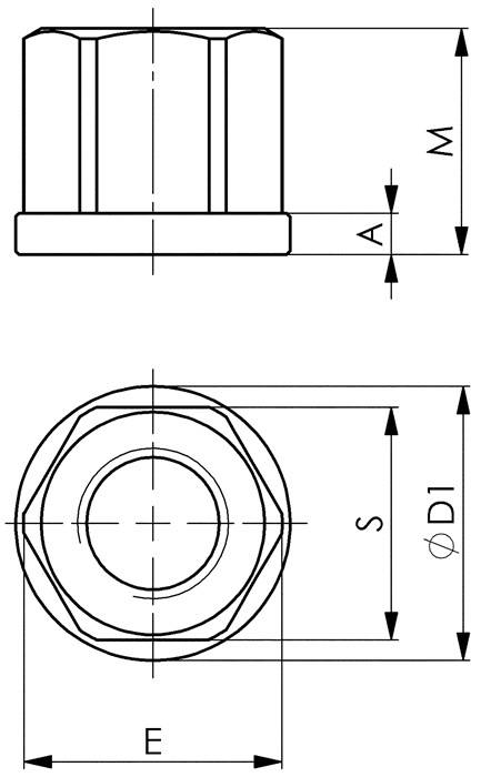 Sechskantmutter DIN 6331 M10 SW 17mm gedr.u.gefräst Festigkeit 10 AMF