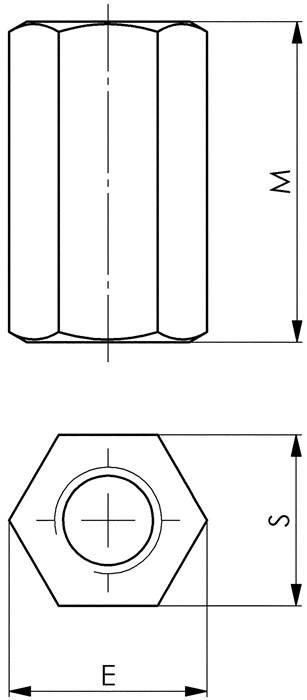 Verlängerungsmutter Nr. 6334 M18 SW 27mm AMF
