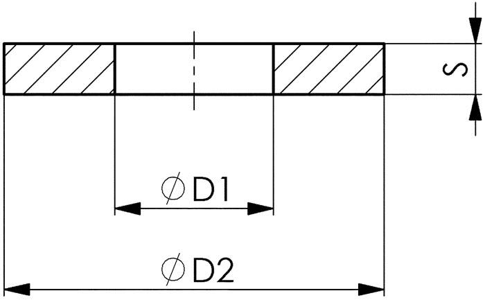 U-Scheibe DIN 6340 f.Schrauben M22 Bohrungs-D.23mm AMF