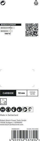 Stichsägeblatt Carbon Fiber T 108BHM Gesamt-L.92mm Zahnt.2,2mm 3 St./Karte BOSCH