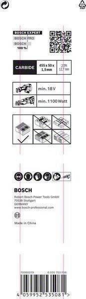 Säbelsägeblatt Expert Hollow Brick L.455mm B.50mm TPI 2 12,7mm 1 St./Karte