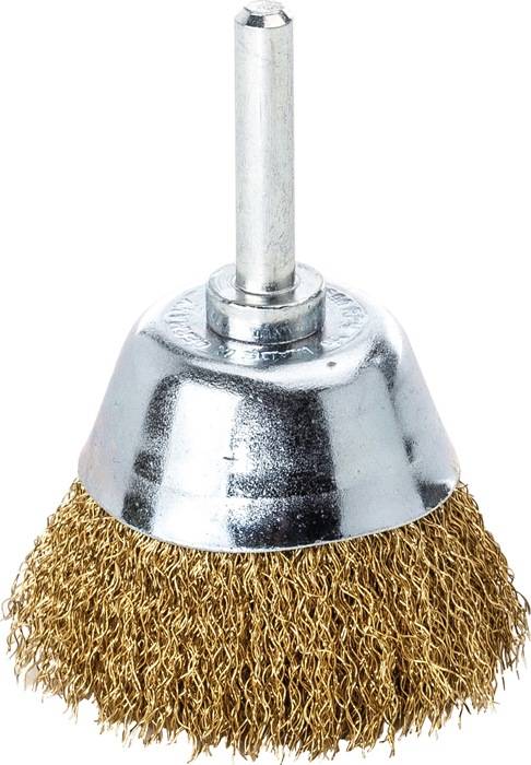 Topfbürste D.50mm Schaft 6mm Drahtstärke 0,2mm MS 10500min-¹ LESSMANN