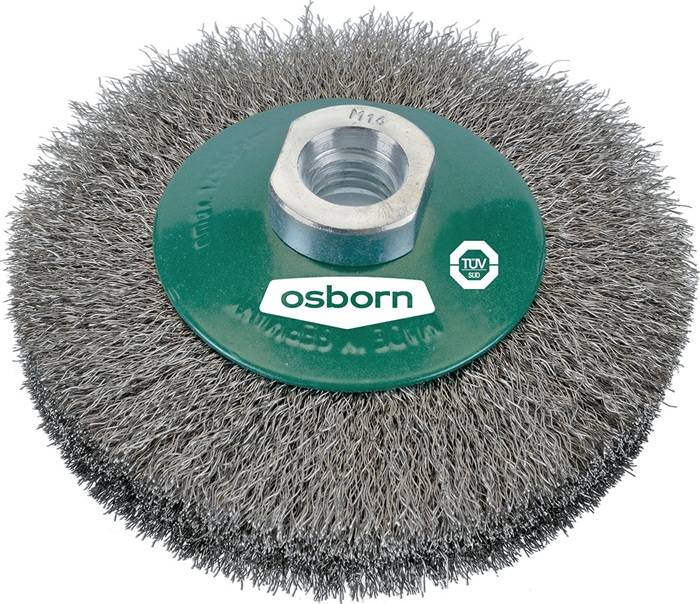 Kegelbürste D.100mm Drahtstärke 0,2mm VA 20mm 12500min-¹ OSBORN