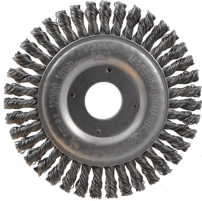 Pipelinebürste D.178mm Drahtstärke 0,5mm STA 6mm 12000min-¹ OSBORN