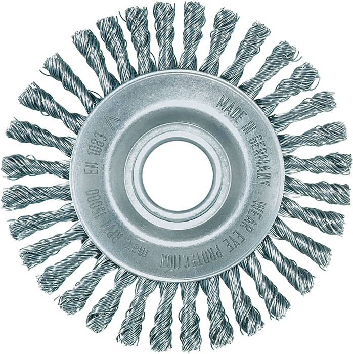 Rundbürste D.115mm Bohr.Drahtstärke 0,5mm STA 6mm 15000min-¹ LESSMANN