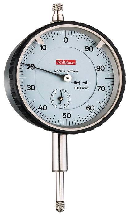 Messuhr M2T li.10mm Abl.0,01mm Ziffernbl.li.100-0 KÄFER