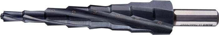 Stufenbohrer ULTIMATECUT Bohrber.6-20mm HSS RUnaTEC Spiralnut Z.4 Stufen 8 RUKO