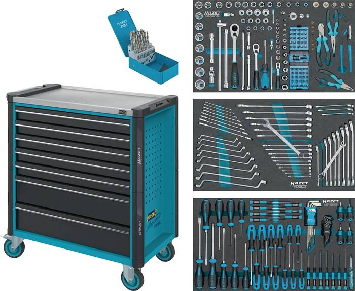 Wkz.wagen 179NXL-7/265 B959xT518xH1020mm 600kg 7 Schubl.265-tlg.Stahlbl.HAZET