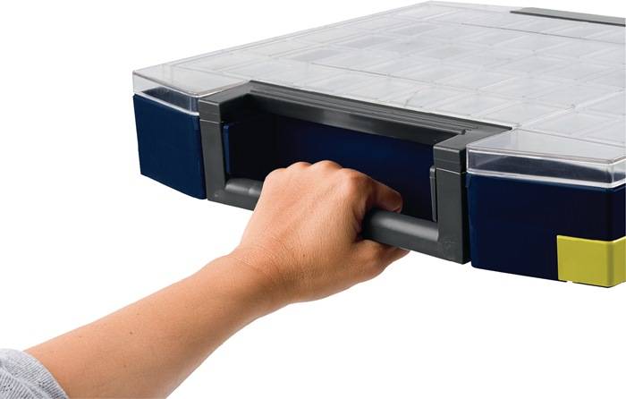 Sortimentskoffer boxxser B354xT323xH55mm 14 Fächer m.Profilraster RAACO