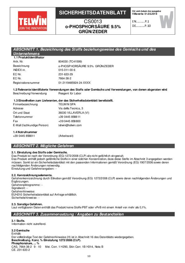 Elektrolyt BRUSH IT 1l Flasche TELWIN