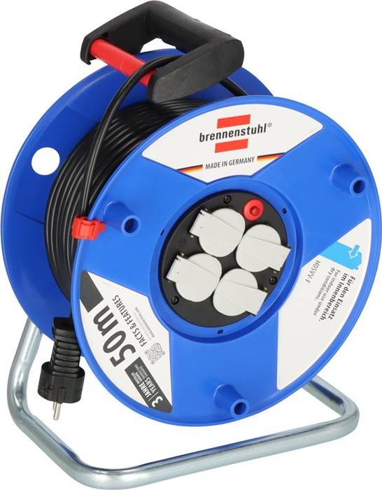 Kabeltrommel Garant 50m H05VV-F 3x1,5 mm² 290mm 4 Schutzkon.steckd.