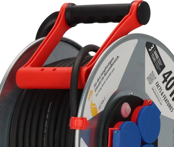Kabeltrommel Garant S 40m H07RN-F 3x1,5 mm² 290mm 3 Schutzkon.steckd.