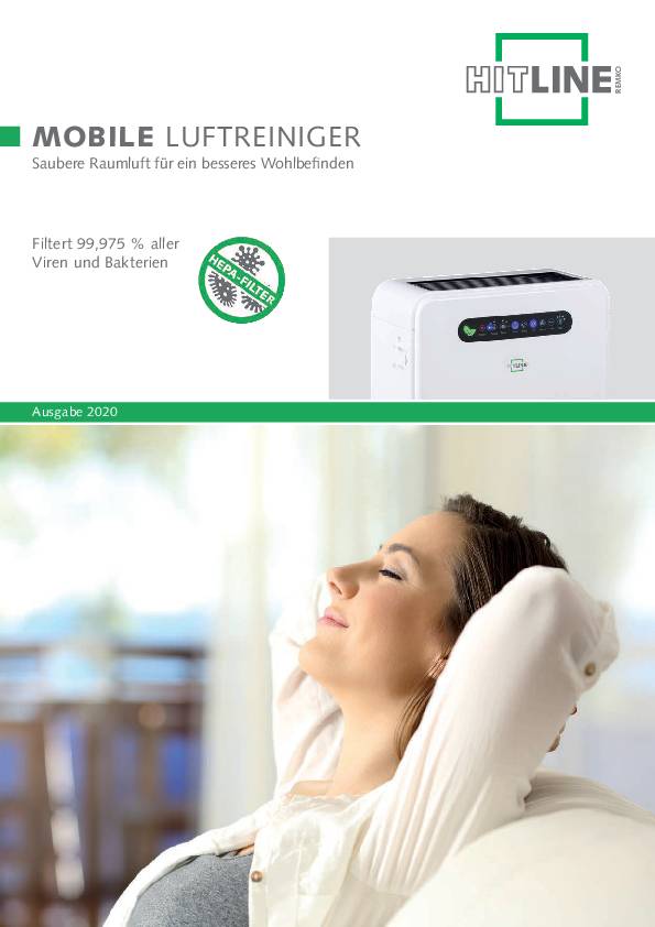 Luftreiniger LRM 500 Luftvolumenstrom 130/210/290/457 m³/h 20-30/30-40/40-50 m²