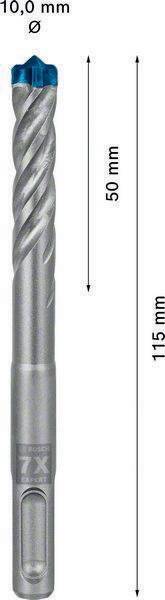 Hammerbohrer Expert SDS-7X D.10mm Arbeits-L.50mm L.115mm SDS-Plus 1 St.BOSCH