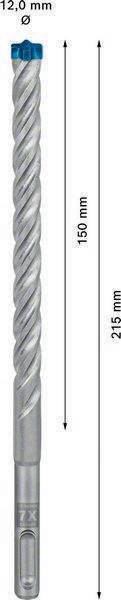 Hammerbohrer Expert SDS-7X D.12mm Arbeits-L.150mm L.215mm SDS-Plus 1 St.BOSCH