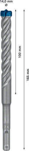 Hammerbohrer Expert SDS-7X D.14mm Arbeits-L.100mm L.165mm SDS-Plus 1 St.BOSCH