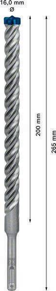 Hammerbohrer Expert SDS-7X D.16mm Arbeits-L.200mm L.265mm SDS-Plus 1 St.BOSCH