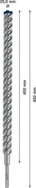 Hammerbohrer Expert SDS-7X D.25mm Arbeits-L.400mm L.450mm SDS-Plus 1 St.BOSCH