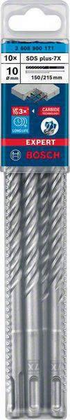 Hammerbohrer Expert SDS-7X D.10mm Arbeits-L.150mm L.215mm SDS-Plus 10 St.BOSCH
