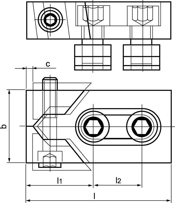 Tiefspannbacke Bulle,Nr. 6490 12mm M10 AMF