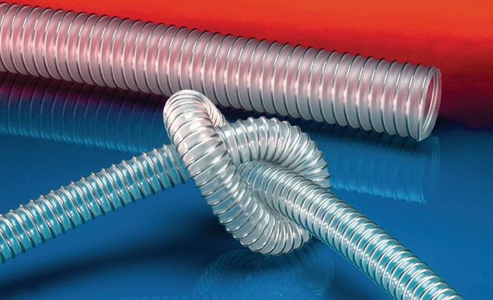 Absaug- u.Förderschl.AIRDUC® PUR-INOX 351 FOOD-AS ID 50mm AD 58mm L.10m Rl.