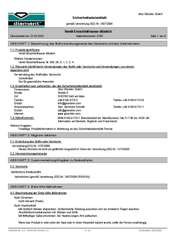 Ventil-Einschleifmasse K.mittel grau DIAMANT