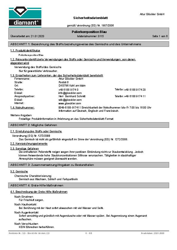 Schleif- u.Polierpaste Polierkomposition weiß-beige DIAMANT