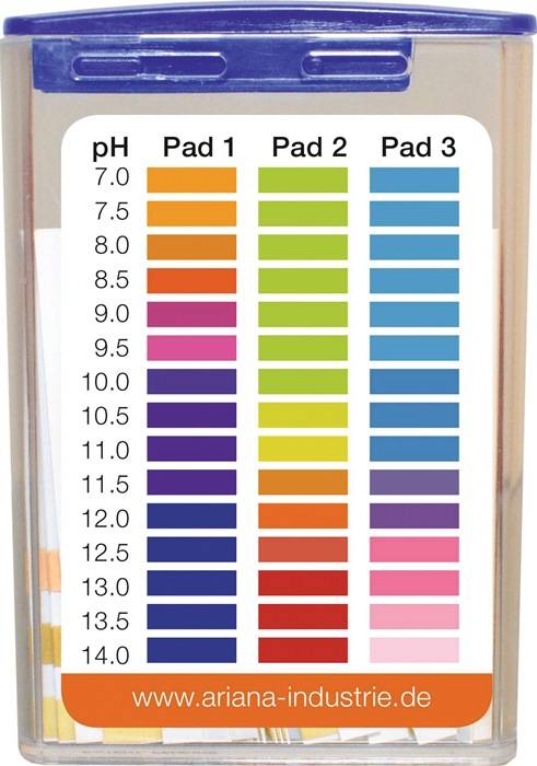 Messstäbchen TRGS 611 ph-Wert 7,0-14,0 100 St.Dose ARIANA