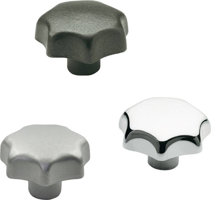 Sterngriff DIN 6336 m.Gewindebuchse Ku.d1 32mm d2 M 6mm 25 Stück