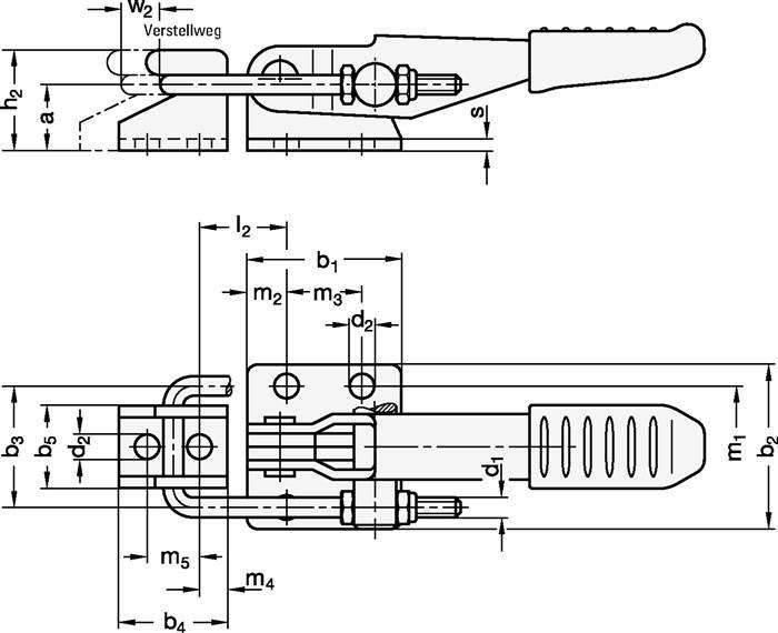 Verschluss-Spanner GN 851 STA Haltekraft FH 1600 N GANTER