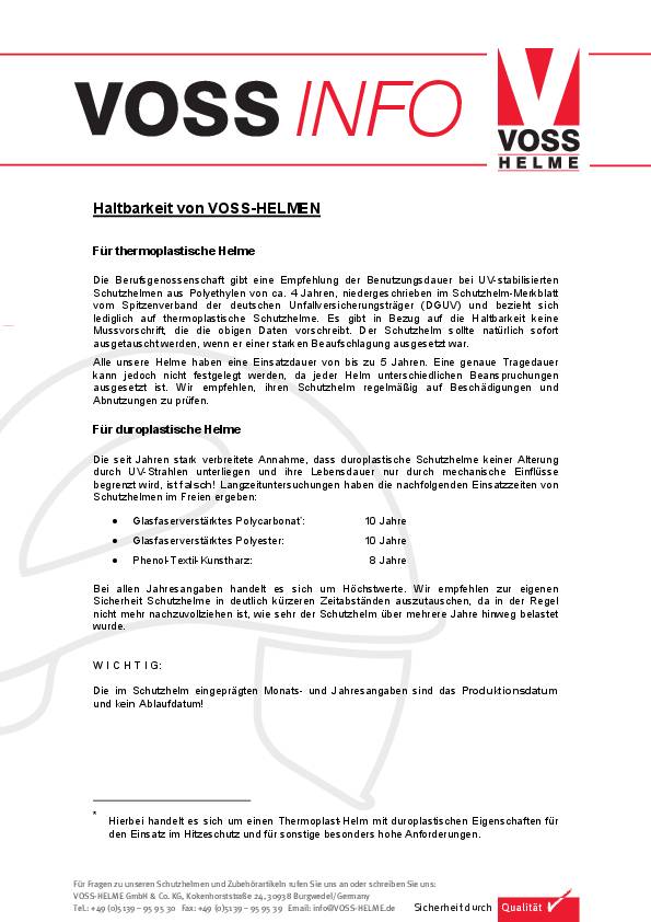 Schutzhelm INAP-Profiler plus UV verkehrsorange PE EN 397 VOSS