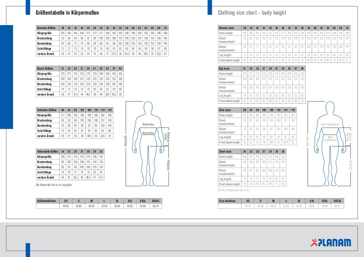 Bundjacke BW 290 Gr.58 kornblau PLANAM