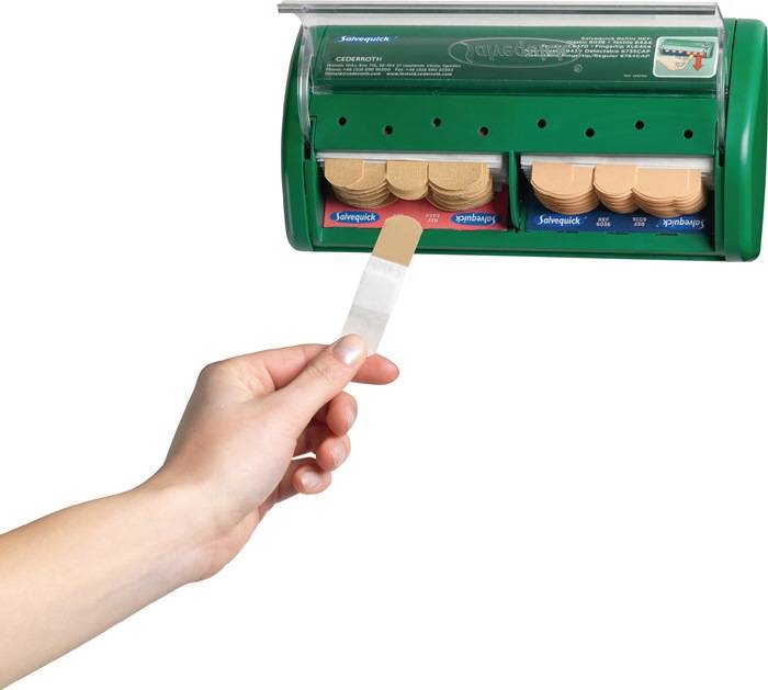 Pflasterspender Salvequick-Sofortpflaster Cedderoth B220xH115xT52ca.mm