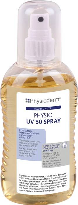 Hautschutzspray PHYSIO UV 50 SPRAY 200 ml wasserfest,fettfrei 200ml Pumpflasche