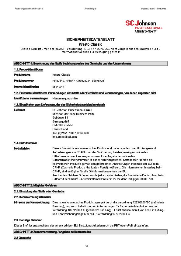 Handreiniger Kresto® Classic 2l Paste Softflasche SC JOHNSON