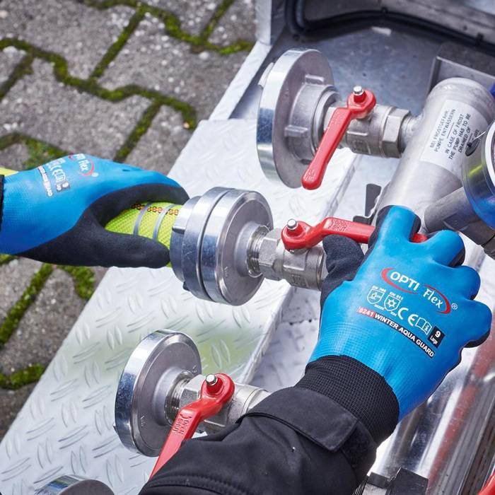 Handschuhe Winter Aqua Guard Gr.9 schwarz/blau EN 388,EN 511 PSA II OPTIFLEX