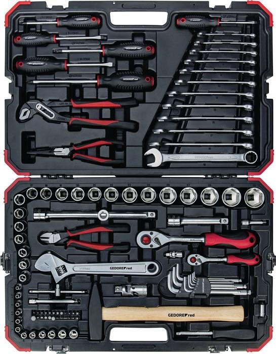 Steckschlüssel-/Handwerkzeugkoffer R4600 3100 100-tlg.SW 4-32mm GEDORE RED